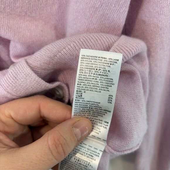 Banana Republic Pink Wool Lightweight Sweater V-neck Cardigan sz XS - Picture 5 of 8